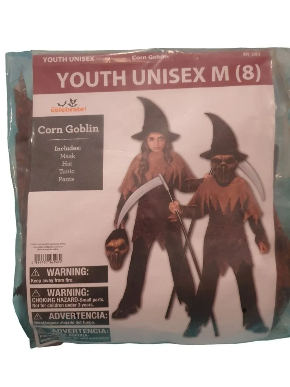 Corn Goblin Halloween Costume M Complete Deluxe Fall Festival Harvest Costume